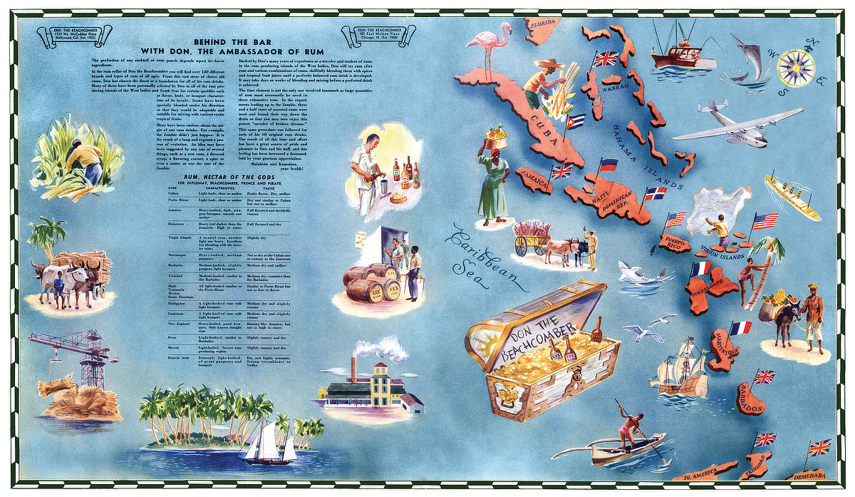 Don the Beachcomber menu 1940