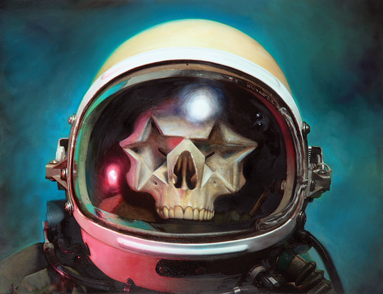Major Tom (Star Skull) by Ron English, 2013, oli on canvas