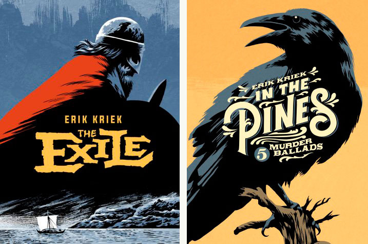 Graphic novels The Exile and In the Pines by Erik Kriek